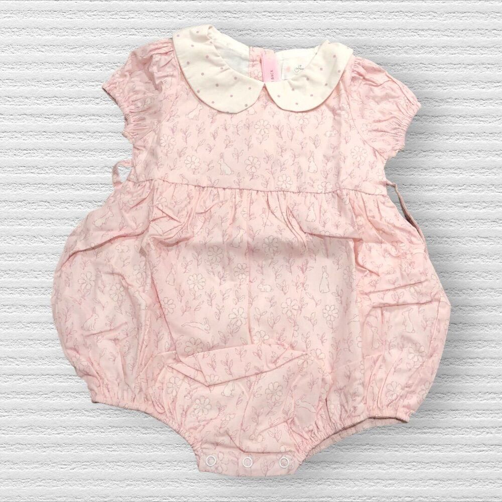 Sweethoney Spring Easter Hip Hop Classic Bubble Romper 18M NWT Bunny Flower